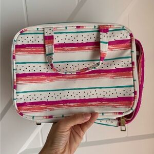 Striped Pink and White Women's Bag